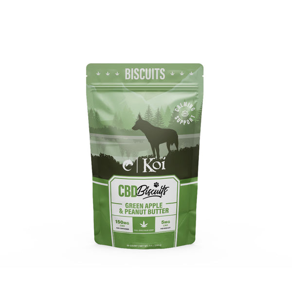 Koi Hemp Extract Dog Treats | Calming Support - Green Apple & Peanut Butter
