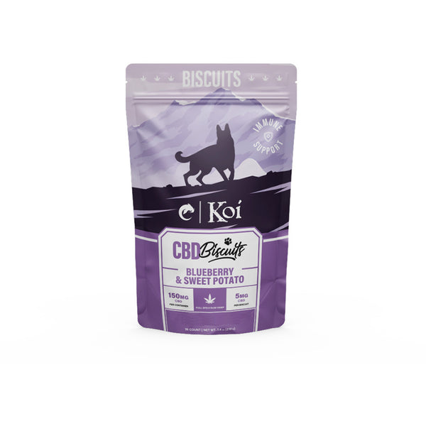 Koi Hemp Extract Dog Treats | Immune Support - Blueberry and Sweet Potato